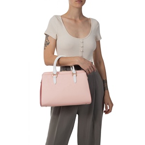 Bolsos de Mano Clásicos de Lujo para Mujer 2024, Bolsos de Asa Superior, Cuero Saffiano PU, Logotipo Personalizado, Bolsos de Mano para Damas - Product Image 5
