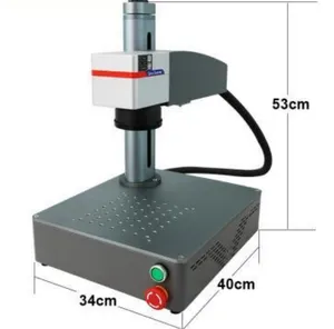 Máquina de gravação de metal/impressora a laser JPT MOPA para capa de telefone colher luz LED/laser UV