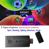 Console de jeu portable HD TV avec manette sans fil 2.4G, 688 jeux rétro, résolution 4K, prend en charge le téléchargement et le sauvegarde des progrès de jeu