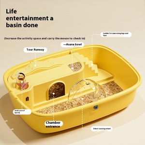 Vendita calda materiale acrilico ecologico con lucernario Extra ampio spazio gabbia di lusso criceto - Product Image 3