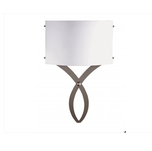 Frosted Opal Glass Shade Brushed Nickel Light Fixtures <b>Wall</b> <b>Sconce</b> with Brushed Nickel Iron Design for Hotel Staging - Product Image 1