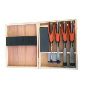 Set di scalpelli per intaglio del legno di alta qualità da 5 pezzi Set di scalpelli per falegnameria da lavoro con scalpello per tornitura del legno con confezione in scatola di legno