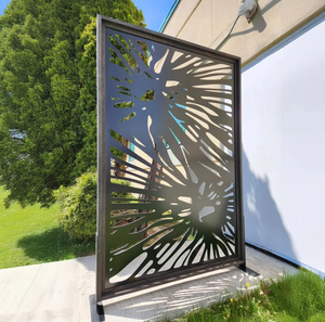 Custom <b>Decorative</b> Outdoor Laser Cut Metal Black Privacy Panels Garden Fencing <b>Screens</b> - Product Image 3