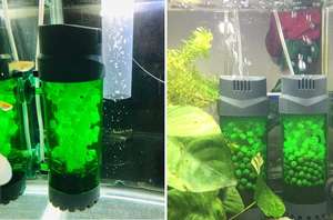 유동층 이동 침대 필터 버블 바이오 미디어 반응기 수족관 물고기 탱크 공기 돌 스폰지 필터 - Product Image 6