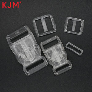 Zware kunststof hondenhalsband met snelontgrendelingsfunctie, effen patroon, transparante gesp - Product Image 4