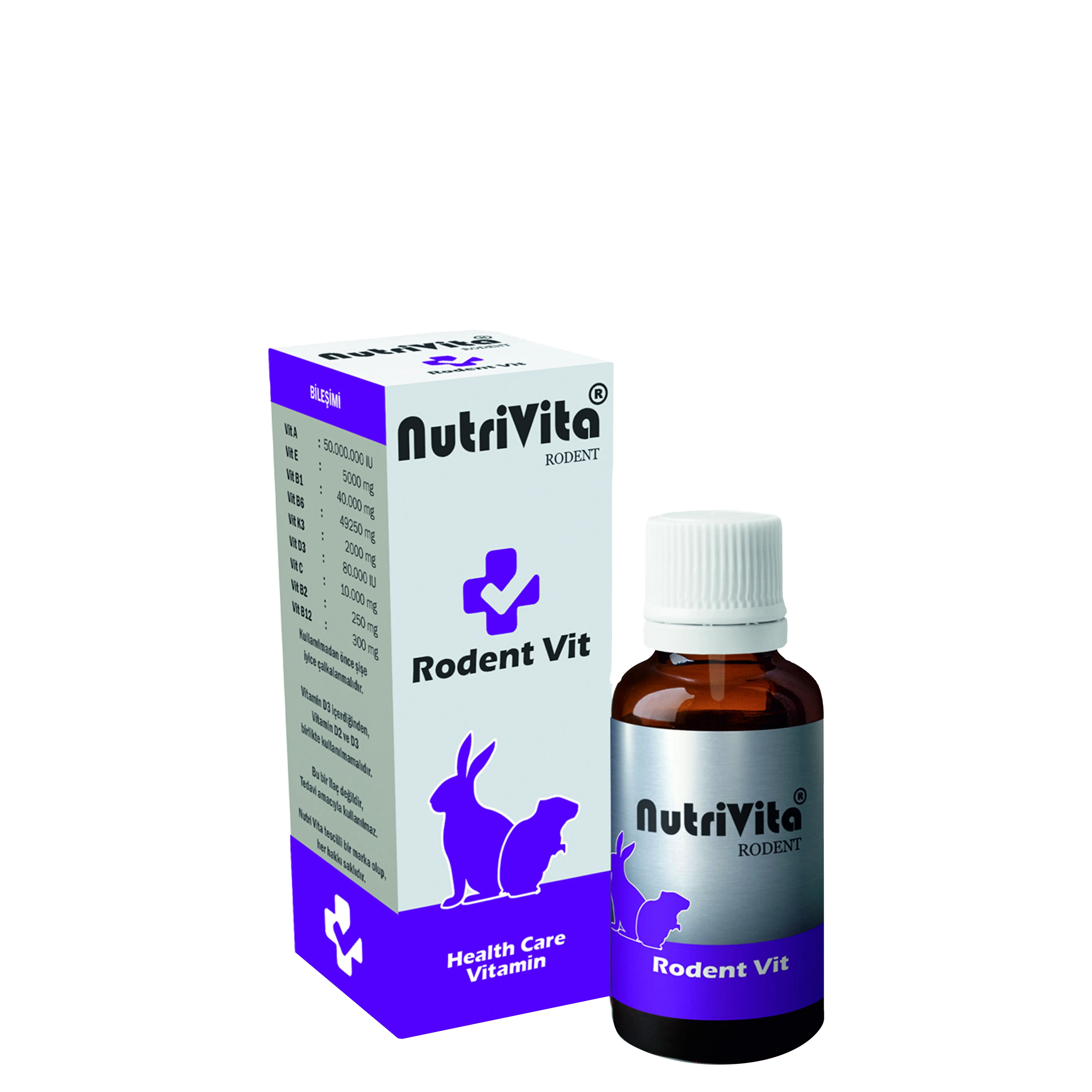 Pets vitamina roedor vit para animais saudável, hamster e coelho (12 pcs) nutrivita cuidados de saúde e suplementos para animais de estimação