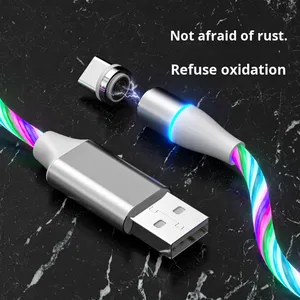 3A <strong>Magnetic</strong> TPE Jacket Fast Charging <strong>Data</strong> Cable Light-Emitting <strong>for</strong> <strong>Apple</strong> Android Type-C Marquee <strong>Magnetic</strong> <strong>Suction</strong> Streamer Cable - Product Image 4