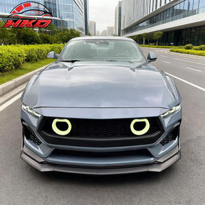 ลิ้นกันชนหน้าสำหรับฟอร์ด มัสแตง ปี 2024-2026 ชุดสปอยเลอร์ 5 ชิ้น สีดำเงา พร้อมดิฟฟิวเซอร์กันชนล่าง - Product Image 3