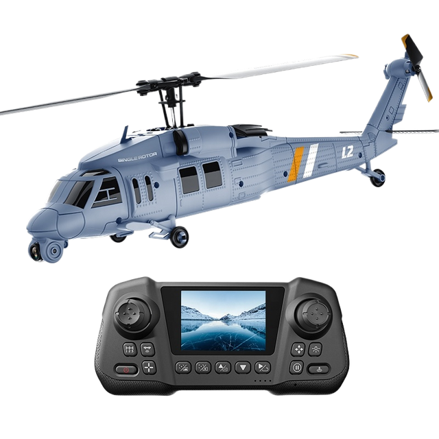 4DRC L2 Single Rotor RC Helicopter 6-Axis Gyro Optical Flow Positioning Hover Brushless App-Controlled Airplane with FPV Camera