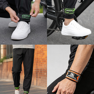 Yueli Bicycle Riding Trouser <b>Belt</b> High Brightness Reflective Elastic Leg Strap For Night Cycling Safety Warning Gear - Product Image 1