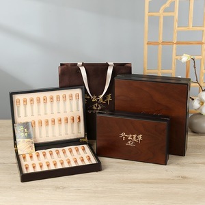 Caixa De Madeira High End Caixa De Embalagem De Fungo Caterpillar Chinesa Cordyceps Sinensis Gift Box - Product Image 1