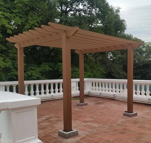 Abri de voiture pergola WPC résistant à la pourriture coupe-vent extérieur personnalisé en usine - Product Image 5