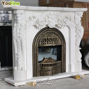 <span class=keywords><strong>Chimenea</strong></span> de Esquina de Mármol para Interiores YOUFINE, Diseño Exquisito para el Hogar - Product Image 4