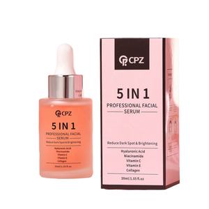 Sérum facial JAYSUING 5 en 1, liquide organique, anti-rides, anti-taches noires, hydratant pour le visage, vente chaude, usage domestique, OBM - Product Image 2