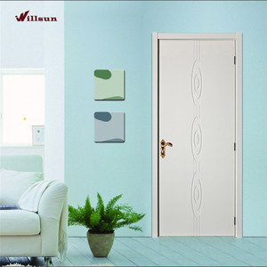 Hiện Đại Súc Tích 2-Panel Trung Tâm Vòng Tròn Lối Vào Thiết Kế Cửa Với Sơn Trắng - Product Image 2