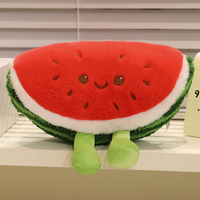 Peluche en forme de fruit super douce personnalisée de 10 pouces peluches aux fruits pêche citron pastèque pour enfants