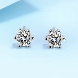 클래식 귀걸이 보석 고급 럭셔리 다이아몬드 스털링 실버 925 도매 moissanite 여성 웨딩 귀걸이