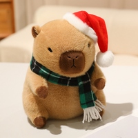 Peluche Capybara de Noël, Douce et Adorable, Cadeau de Fêtes, Compagnon Réconfortant