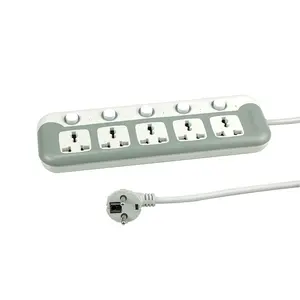 Singapore Malaysia style colorful customizing power strip extention lead power socket extension with individual switches outlets