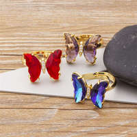 Mode tempérament main bijoux peut être en gros tridimensionnel papillon anneau personnalité féminine marée Ins anneau pour les femmes