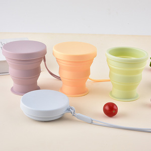 Gobelet pliable en silicone de qualité alimentaire réutilisable, anti-fuite, sans BPA, portable, pour les voyages en plein air et les sports - Product Image 2