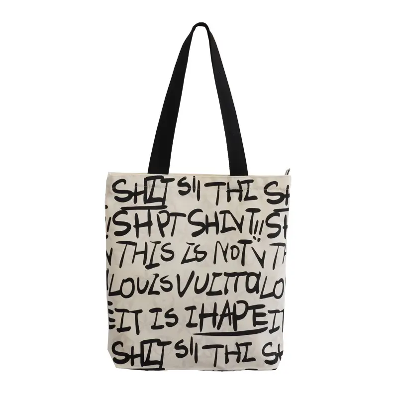 Kazze einfache Tote-Tasche Baumwolltuch OEM niedriger Preis faltbare Einkaufstasche wiederverwendbare Canvas-Taschen mit individuell bedrucktem Logo