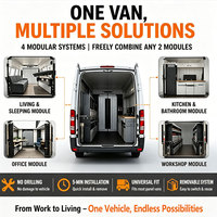 Oferta Especial: Caja de Conversión Modular para Camper Van y Wohnmobil con Muebles de Cocina, para Camping y Viajes de Lujo