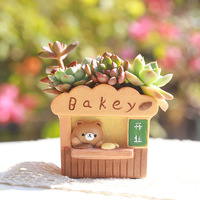 R70 Pot bunga sukulen Resin, Pot bunga kerajinan Mini, ornamen lanskap Desktop, wadah Pot tanaman sukulen Resin DIY kreatif