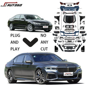 Kit carrosserie pour <span class=keywords><strong>BMW</strong></span> 7 G12 mise à niveau vers G12 Lci MT pare-chocs avant arrière grille phare arrière jupe latérale capot garde-boue diffuseur tuyau - Product Image 1