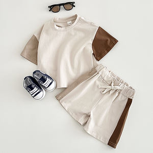 Setelan atasan + celana pendek katun, pakaian musim panas untuk bayi laki-laki dan perempuan - Product Image 5