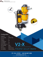 Nouvel aspirateur industriel JS V2-X électrique haute efficacité 2,2 kW avec filtre cyclonique et HEPA pour outils diamantés à béton