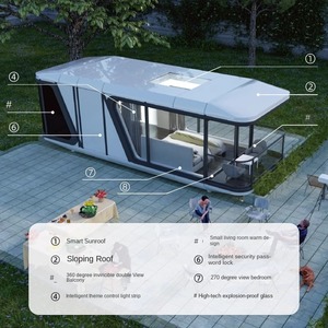 Nhà nhỏ <span class=keywords><strong>container</strong></span> đúc sẵn Di động prefab viên nang mở rộng mô-đun Granny Kit thuyền di động đổ Mini 2 <span class=keywords><strong>cabin</strong></span> - Product Image 4