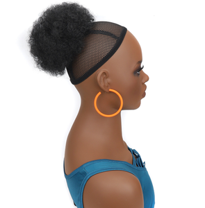 Vente en gros Chignon économique moelleux <span class=keywords><strong>afro</strong></span> crépus à bande <span class=keywords><strong>élastique</strong></span> Queue de cheval <span class=keywords><strong>afro</strong></span> bouffante Jolie fille <span class=keywords><strong>Coiffure</strong></span> pour femme noire - Product Image 2