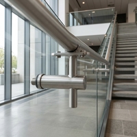 Support mural en acier inoxydable pour main courante, fixation pour garde-corps d'escalier, balcon, balustrade en verre