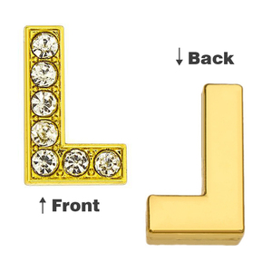 Luxe doré Bling chien et <span class=keywords><strong>chat</strong></span> collier alliage glisser <span class=keywords><strong>lettre</strong></span> breloques 10mm A-Z 26 lettres Style Simple motif Animal collier pour animaux de compagnie - Product Image 4