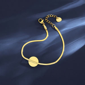 SP-LAM อินเทรนด์เสน่ห์สแตนเลส<span class=keywords><strong>2021</strong></span>ผู้หญิงหรูหราปรับ Dainty เชื่อมโยงห่วงโซ่สร้อยข้อมือสีฟ้าครามกำไลข้อมือ - Product Image 4