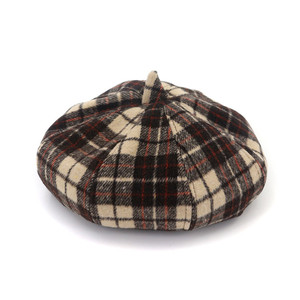 X1074 adulte mode tricoté laine béret chapeaux nouveauté dame laine chapeaux femme Plaid rétro <span class=keywords><strong>peintre</strong></span> tricoté laine casquettes - Product Image 3