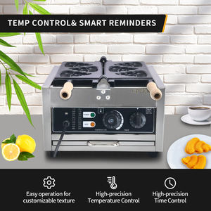 Poop Emoji pembuat wafel baja tahan karat, tidak lengket untuk lapisan Teflon 50-300 ℃/122-572 ℉ mesin makanan ringan dapat disesuaikan 3 cetakan bentuk baru - Product Image 4