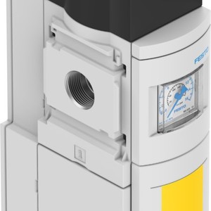   Vanne d'échappement rapide à démarrage progressif Ms6-Sv-12-E-10V24-So-Ag-Mp1, raccord fileté, pièce pneumatique à double action - Product Image 2