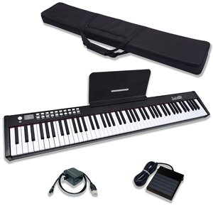 Piano digital portátil Wersi de 88 teclas con Bluetooth, altavoces incorporados, bolsa de transporte, enchufe estadounidense, batería y doble alimentación USB - Product Image 5