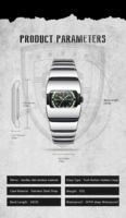 Reloj de Pulsera de Lujo Poedagar 846, Nuevo Diseño, Manecillas Luminosas, Relojes de Cuarzo para Hombre, Reloj para Hombre, Montre Homme