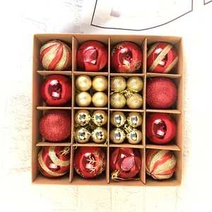 3cm 6cm Large And Small Christmas Tree Decorative Ball Set Of 44pcs In Multiple Colors For Holiday Decorations