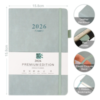 Promocional personalizado A5 Pu diario cuaderno impreso marca Logo diario Bloc cuaderno de notas de cuero PU con banda elástica