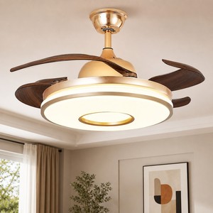 6-Speed Brushless DC Motor Acrylic LED <b>Remote</b> 42-inch Quiet <b>Ceiling</b> <b>Fan</b> Light with 10-Year Warranty for Home Office - Product Image 4
