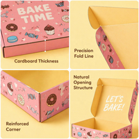 Caja de Papel con Logotipo Personalizado, Caja para Donuts con Logotipo, Caja Plegable para Donuts, Macarons, Chocolates, Dulces y Productos de Panadería