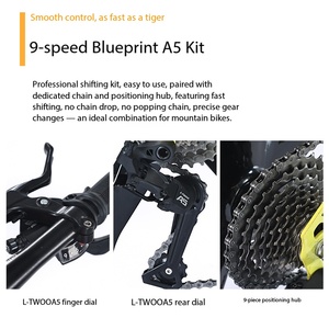 <span class=keywords><strong>Bicicleta</strong></span> Todoterreno para Adultos con Horquilla Delantera con Resorte de Aceite Bloqueable, Múltiples Opciones de Velocidad, <span class=keywords><strong>Bicicleta</strong></span> para Nieve y Playa para Terrenos Irregulares - Product Image 3