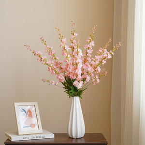 80cm di seta lungo ramo Delphinium stelo <span class=keywords><strong>fiori</strong></span> <span class=keywords><strong>viola</strong></span> blu floreale matrimonio - Product Image 4