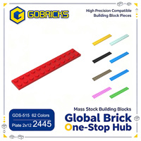 Gobricks - Bloques de Construcción al por Mayor, Piezas GDS-515, Placa 2x12 Larga y Plana, Piezas Sueltas para Conjuntos de Bloques de Construcción MOC