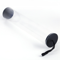 Emballage personnalisé en tube PVC transparent, boîte cylindrique en plastique, tube rond en acétate pour cadeaux et cosmétiques