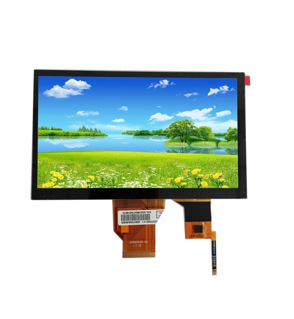 7 Inch 800x480 50 Pins RGB TFT Lcm Color LCD Display with PCAP Touch Panel LED Backlight